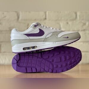 Nike Air Max 1 By You ID White Purple Gray Women Size 13/Men 11.5 FJ8893-900 New